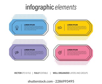 Vector infographic design template with 4 options or steps
