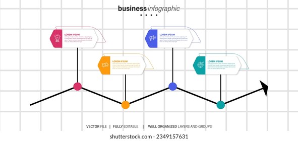 Vector infographic design template with 4 options or steps
