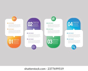 Vector infographic design template with 4 options or steps