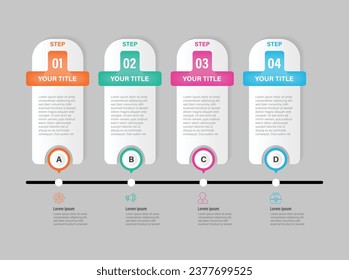 Vector infographic design template with 4 options or steps