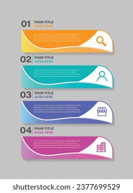 Vector infographic design template with 4 options or steps