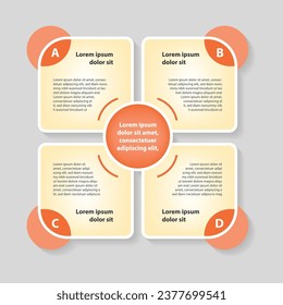 Vector infographic design template with 4 options or steps