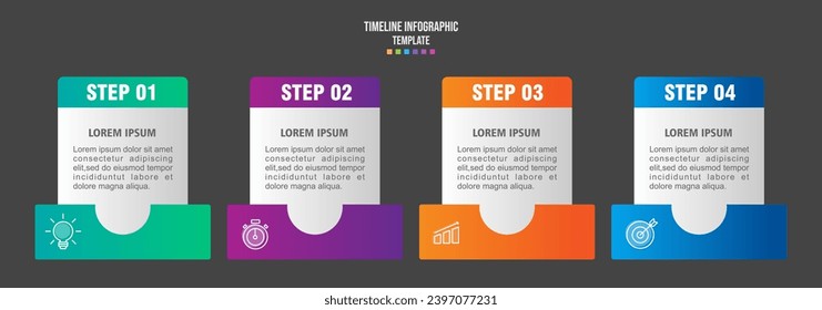 Vector infographic design template with 4 options or steps