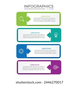 Vector infographic design template with 4 options or steps