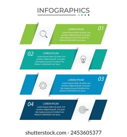 Vector infographic design template with 4 options or steps