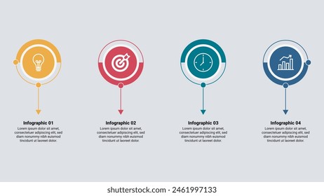 Vector infographic design template with 4 options or steps
