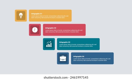 Vector infographic design template with 4 options or steps