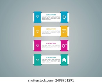 Vector infographic design template with 4 options