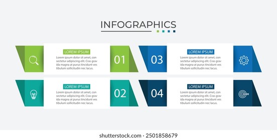 Vector infographic design template with 4 options or steps