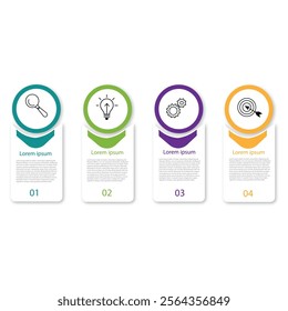 Vector infographic design template with 4 options or steps
