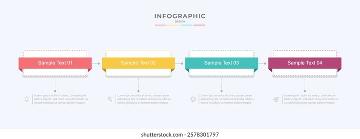 Vector infographic design template with 4 options or steps