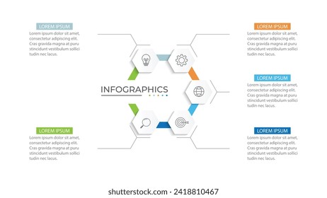 Vector infographic design template with 5 options or steps