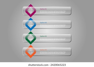 Plantilla de diseño de infografía vectorial con 5 opciones.