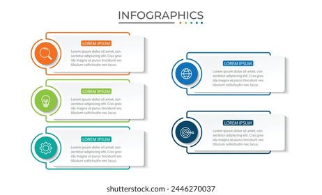 Vector infographic design template with 5 options or steps