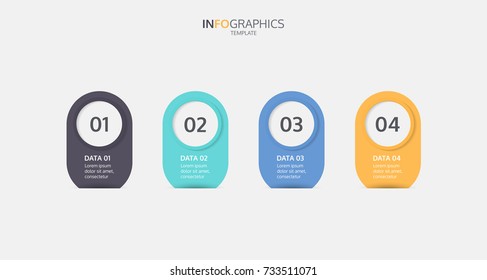 Vector infographic design template.Can be used for workflow layout, diagram, annual report, web design. Business concept with 4 step or options.vector illustration