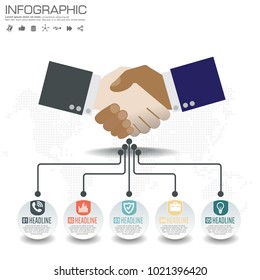Vector infographic design template. Business concept with 5 options, parts, steps or processes. Creative for infographic.