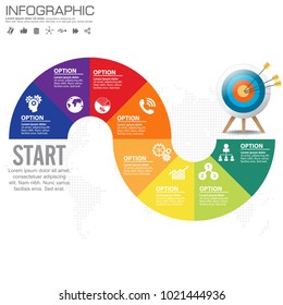Vector infographic design template. Business concept with options, parts, steps or processes. Creative for infographic.