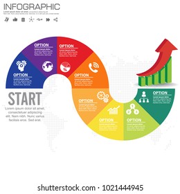 Vector infographic design template. Business concept with options, parts, steps or processes. Creative for infographic.