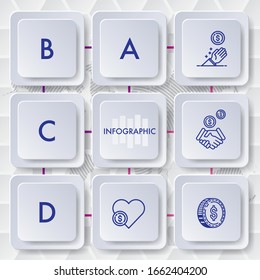 Vector infographic design template. Business concept with 5 options, parts, steps or processes. Can be used for workflow layout, diagram, number options, web design. Data visualization.