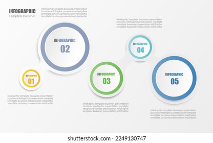 Vector infographic design template for business presentation show operation steps show business overview use public relations It is an Eps10 editable file.