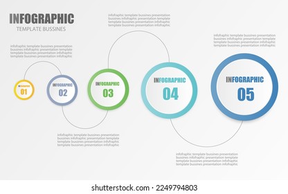 Vector infographic design template for business presentation show operation steps show business overview use public relations It is an Eps10 editable file.
