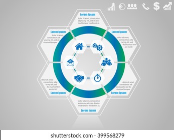 Vector Infographic Design Template With Business Icons, Prototype With Step By Step Solution, Concept For Your Work, Eps 10