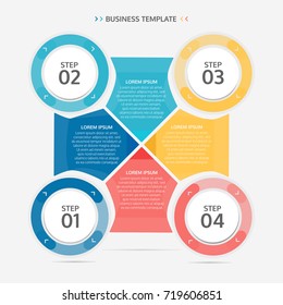 Vector infographic design template. Business concept with 4 steps,options.Vector business template for presentation.