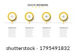 Vector infographic design template with circle and icon. Business concept with 4 options or steps. Can be used for  workflow diagram, info chart, web design.