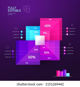 Vector infographic design template. Diagram for data presentation.