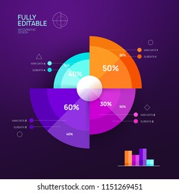 Vector infographic design template. Diagram for data presentation.