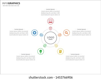 Vector infographic design template. diagram, number options, web design. Data visualization. Business concept with 5 options, parts, steps or processes. Abstract business infographics step options.