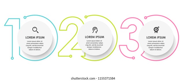 Vector Infographic design template with icons and 3 numbers options or steps. Can be used for process diagram, presentations, workflow layout, banner, flow chart, info graph. Vector Infographic design template with icons and 3 numbers options or steps. Can be used for process diagram, presentations, workflow layout, banner, flow chart, info graph.