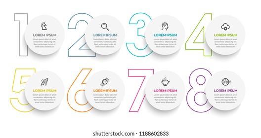 Vector Infographic design template with icons and 9 numbers options or steps.  Can be used for process diagram, presentations, workflow layout, banner, flow chart, info graph.