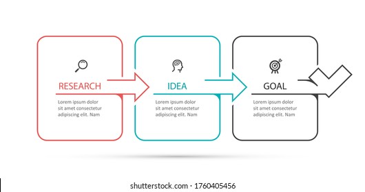 Vector Infographic design template with icons and 3 options or steps.  Can be used for process diagram, presentations, workflow layout, banner, flow chart, info graph.