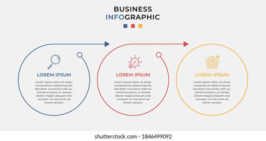 Vector Infographic design template with icons and 3 three options or steps. Can be used for process diagram, presentations, workflow layout, banner, flow chart, info graph. Eps10 vector