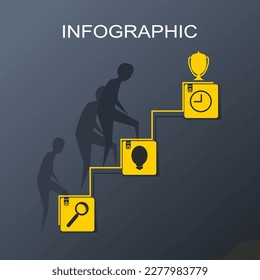 Plantilla de diseño Vector Infographic con iconos y 3 opciones o pasos. Se puede utilizar para el diagrama de procesos, presentaciones, diseño de flujo de trabajo, banner, diagrama de flujo, gráfico de información.vector