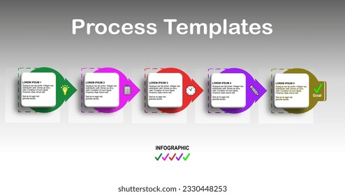 Plantilla de diseño Vector Infográfico con iconos y opciones o pasos. Se puede utilizar para el diagrama de procesos, presentaciones, diseño de flujo de trabajo, banner, diagrama de flujo, gráfico de información.