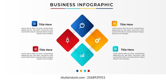 Vector Infographic design template with icons and 4 options or steps. Can be used for process diagram, presentations, workflow layout, banner, flow chart, info graph. vector
