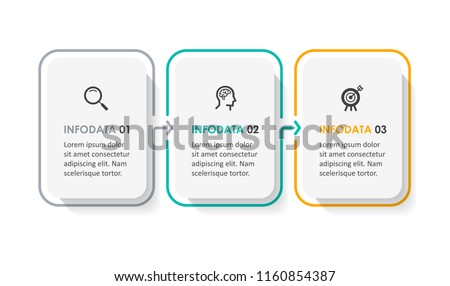 Vector Infographic design template with icons and  3 options or steps. Infographics for business concept. Can be used for presentations banner, workflow layout, process diagram, flow chart, info graph