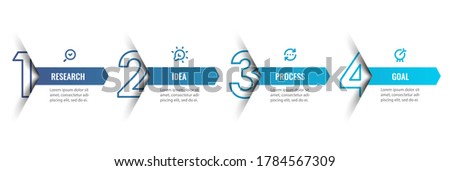 Vector Infographic design template with icons and 4 options or steps. Can be used for process diagram, presentations, workflow layout, banner, flow chart, info graph.