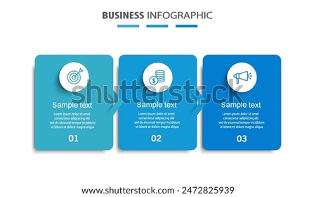 Vector infographic design template with icons and 3 options or steps