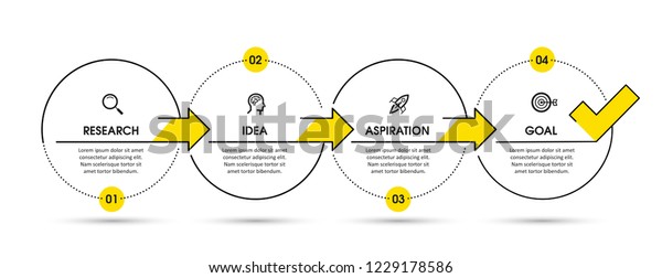 Vector Infographic design
template with icons and 4 options or steps.  Can be used for
process diagram, presentations, workflow layout, banner, flow
chart, info graph.