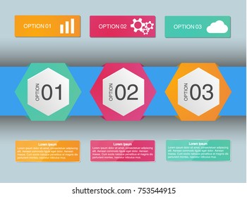 Vector infographic design template  integrated background. For presentations business concept number with 6 options .