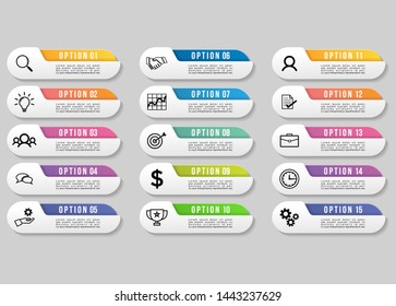 Vector Infographic Design Template with Options Steps and Marketing Icons. Business Data Visualization can be used for info graph, presentations, process, diagrams, annual reports, workflow layout
