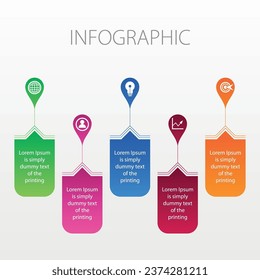 Plantilla de diseño de infografía vectorial con opciones o pasos