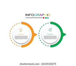 vector infographic design template whit 2 option or steps vector illustration.