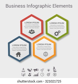 Vector Infographic design white circles with world map on the grey background. Eps 10. Can be used for diagram, banner, number options, workflow layout, step up options or web design.