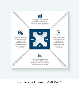 Vector infographic, diagram chart, graph presentation. Business startup concept options, parts, steps, processes. Info graphic text data template.