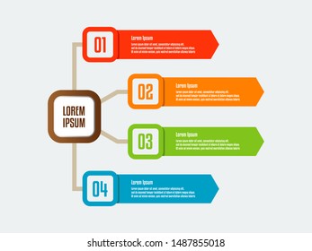 Vector infographic diagram, template for business, presentations, web design, 4 options.