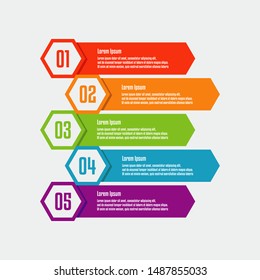 Vector infographic diagram, template for business, presentations, web design, 5 options.